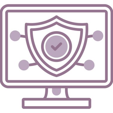 Güvenlik. Web simgesi basit illüstrasyon