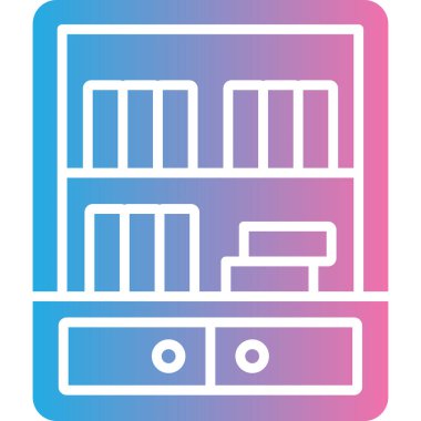 Buzdolabı. Web simgesi basit illüstrasyon