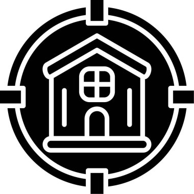 Ev. Web simgesi basit illüstrasyon