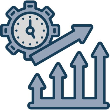 Zaman yönetimi simgesi vektör illüstrasyonu