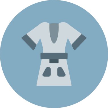 Kumaş giysi simgesi düz stil