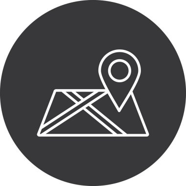 harita pin konumu simgesi ana hat biçiminde