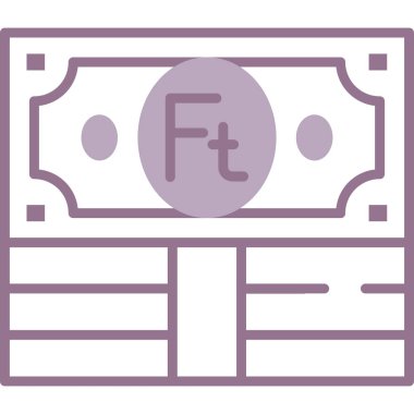 Cash bill düz vektör simgesi