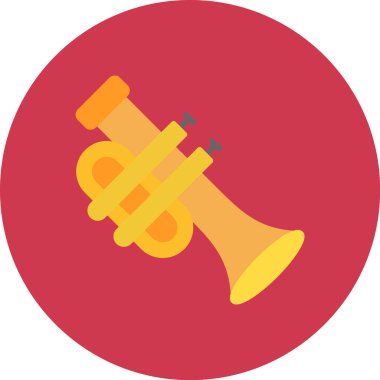Trompet Web simgesi basit illüstrasyon