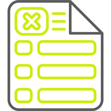 Kontrol listesi. Web simgesi basit illüstrasyon