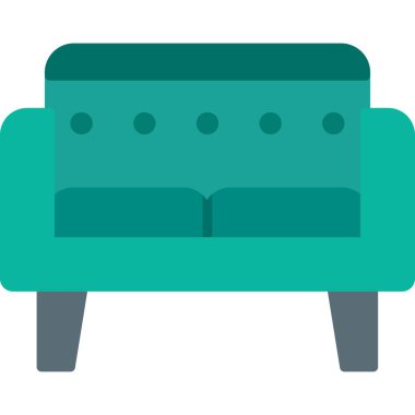 Kanepe renkli vektör simgesi