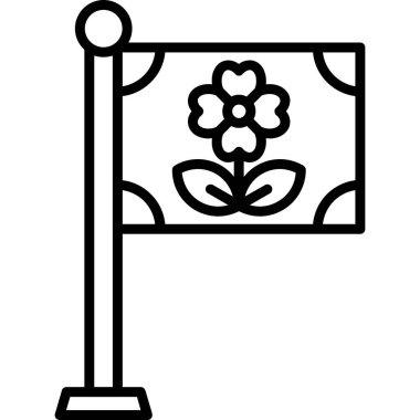 çiçek web simgesi, vektör illüstrasyonu