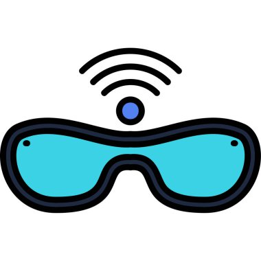 gözlük ikonu vektör illüstrasyonu