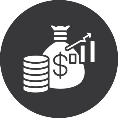 Dolar. Web simgesi basit illüstrasyon