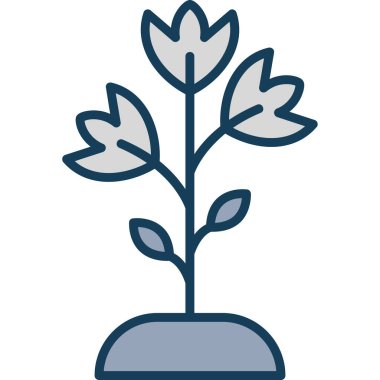 Bitki. Web simgesi basit illüstrasyon