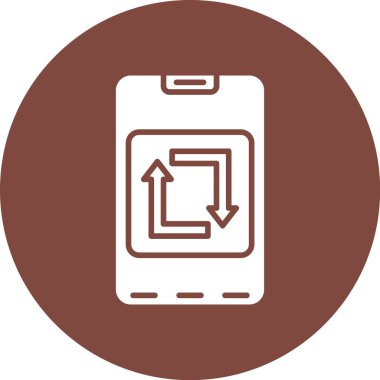 Telefon ekranı. Web simgesi