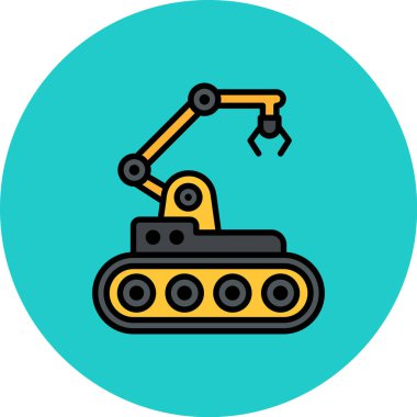 Robotik kol simge vektör çizim