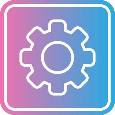 dişli simgesinin vektör illüstrasyonu