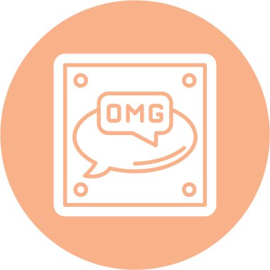 Bir sohbet simgesinin vektör illüstrasyonu