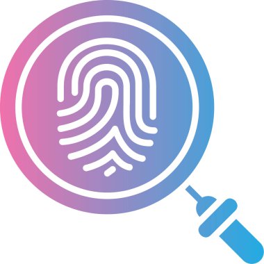 parmak izi ikonu vektör illüstrasyonu