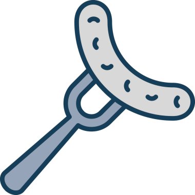 Sosis. Web simgesi basit illüstrasyon