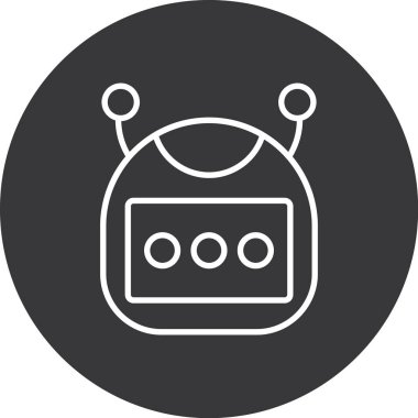 robot. Web simgesi vektör illüstrasyonu