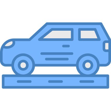 - Araba. Web simgesi basit illüstrasyon