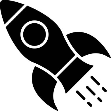 Roket ikonu. Basit resimleme