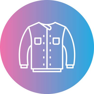 Ceket simgesinin vektör illüstrasyonu