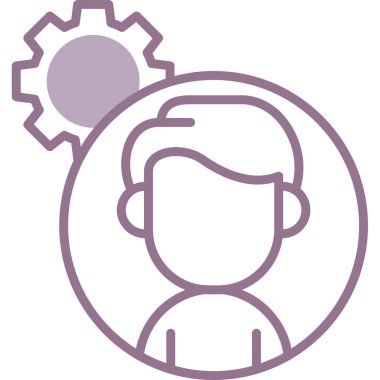 Adamım. Web simgesi basit illüstrasyon