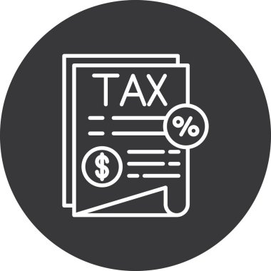 vergi belgesi vektör illüstrasyonu