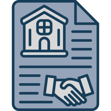 Sözleşme. Web simgesi basit illüstrasyon