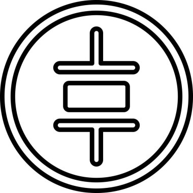 Bozuk para yen simgesi, vektör illüstrasyonu