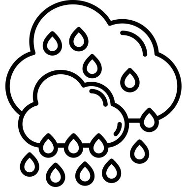 Bulut. Web simgesi basit illüstrasyon