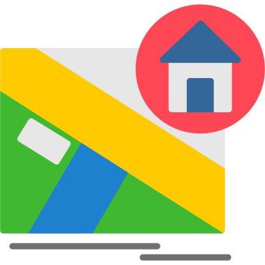 bina konumu simgesi düz biçimli