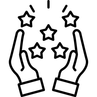 El hareketi ikonu ana hat vektörü. el hareketi