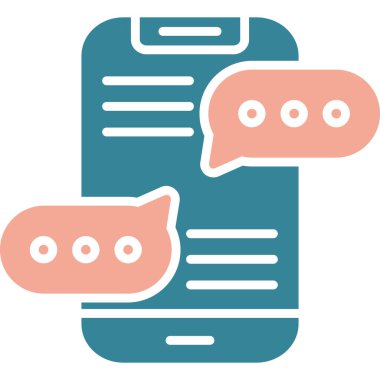 Sohbet baloncukları simgesi, vektör illüstrasyonu