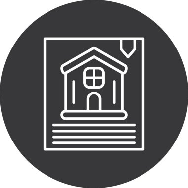 Ev. Web simgesi basit illüstrasyon