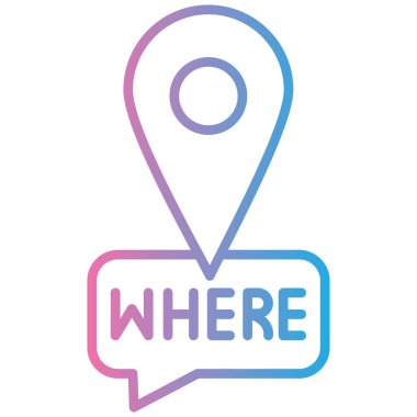 konum simgesi, vektör çizimi