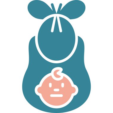 önlük vektör simgesine sahip bebek