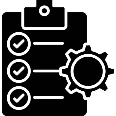 Kontrol listesi simgesi, vektör illüstrasyonu