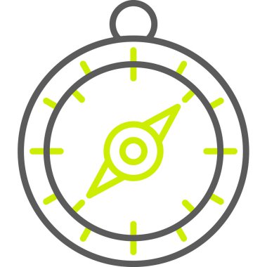 Bir pusula simgesinin vektör illüstrasyonu