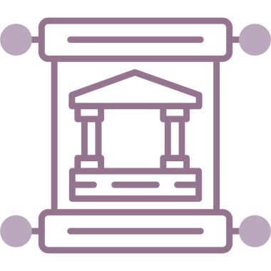 Banka. Web simgesi basit illüstrasyon