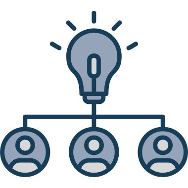 Bir fikrim var. Web simgesi basit illüstrasyon