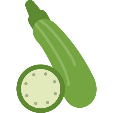 Yeşil kabak, illüstrasyon, beyaz arkaplanda vektör.