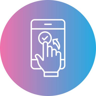 Simgeye dokun, vektör illüstrasyonu