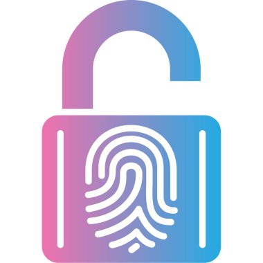 Bir kilit simgesinin vektör illüstrasyonu