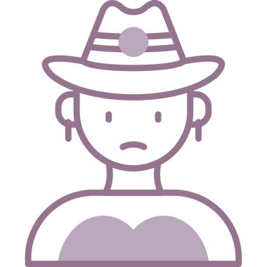 kovboy simge vektör çizim