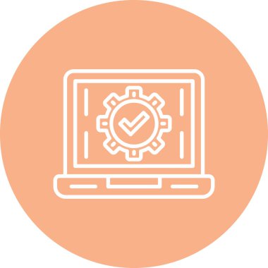 Bilgisayar. Web simgesi basit illüstrasyon