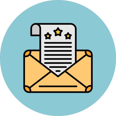 posta zarfı simgesi. Web için posta harfi vektör simgesinin özet çizimi