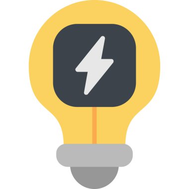 Düz biçimli elektrik enerjisi simgesi