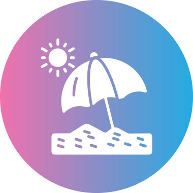 Bir plaj simgesinin vektör çizimi