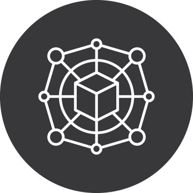 Bir ağ simgesinin vektör illüstrasyonu