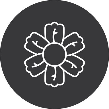 Çiçek. Web simgesi basit tasarım