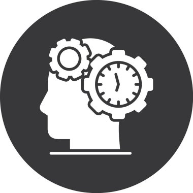 beyin ikonu vektör illüstrasyonu